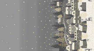 Scandi Christmas Gray Sky Village
