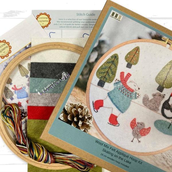 Skating on the Lake Felt Appliqué Hoop Kit