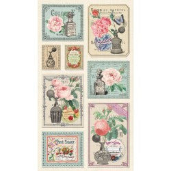 VINTAGE PERFUME PANEL - 24" REPEAT DCX11892-MULT-D