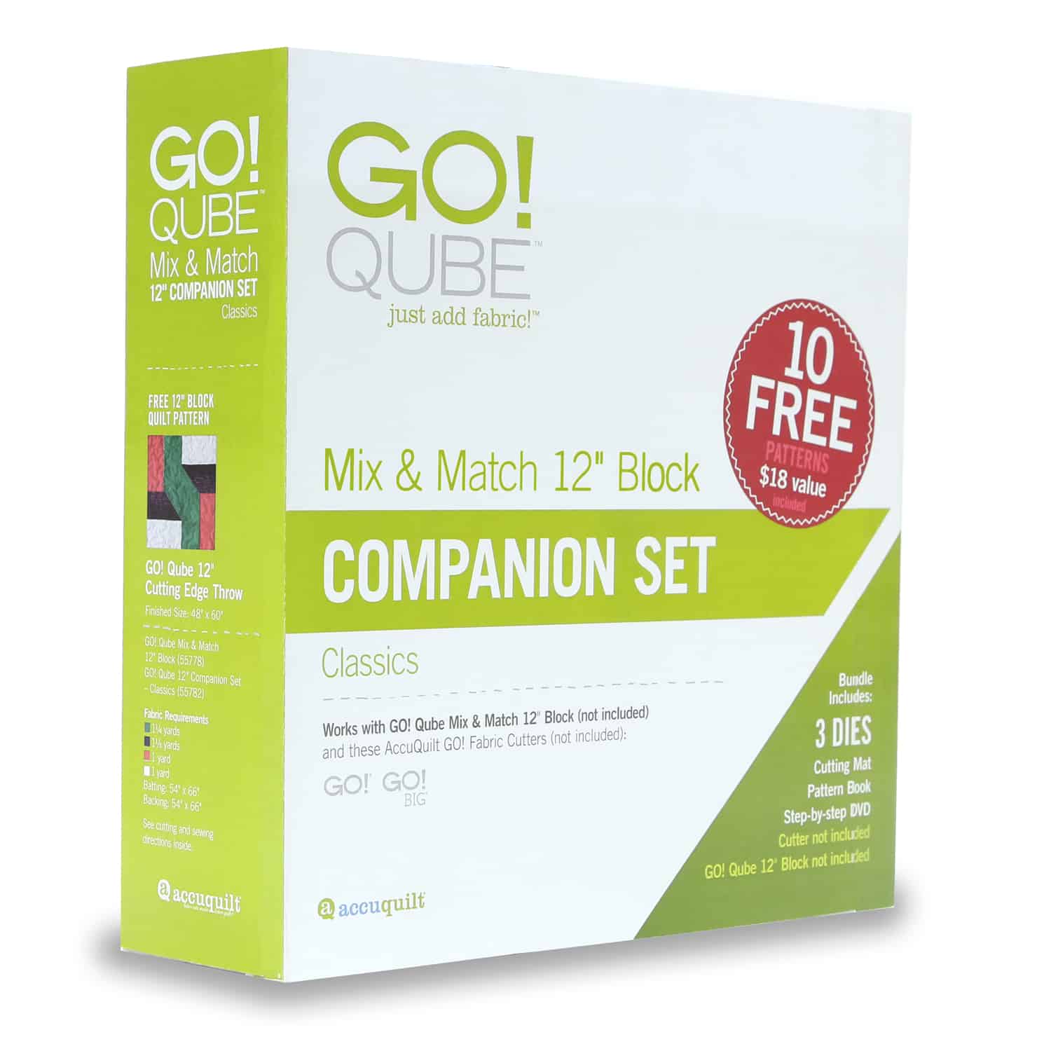 AccuQuilt Dies Go! Qube 12" Companion Set- Classics