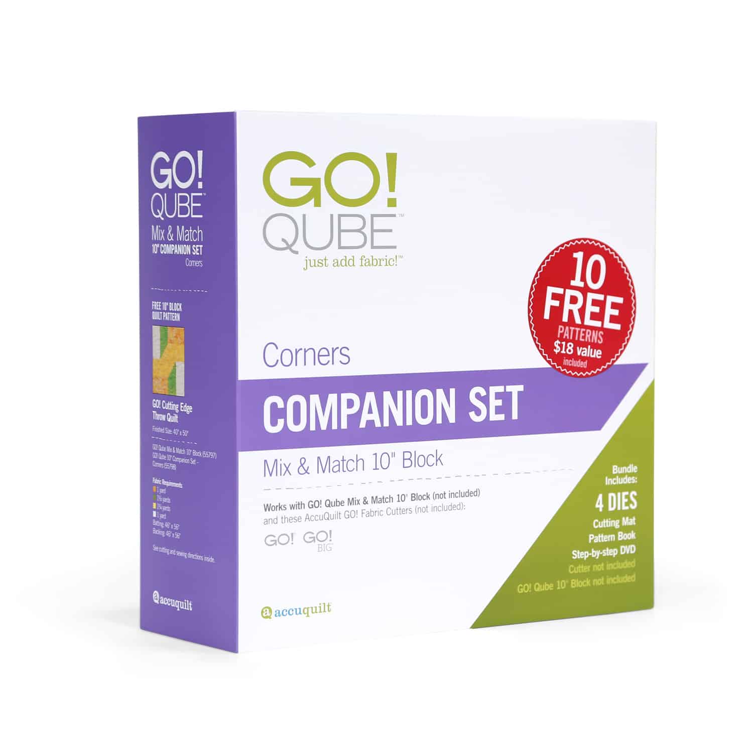 AccuQuilt Dies Go! Qube 10" Companion Set- Corners