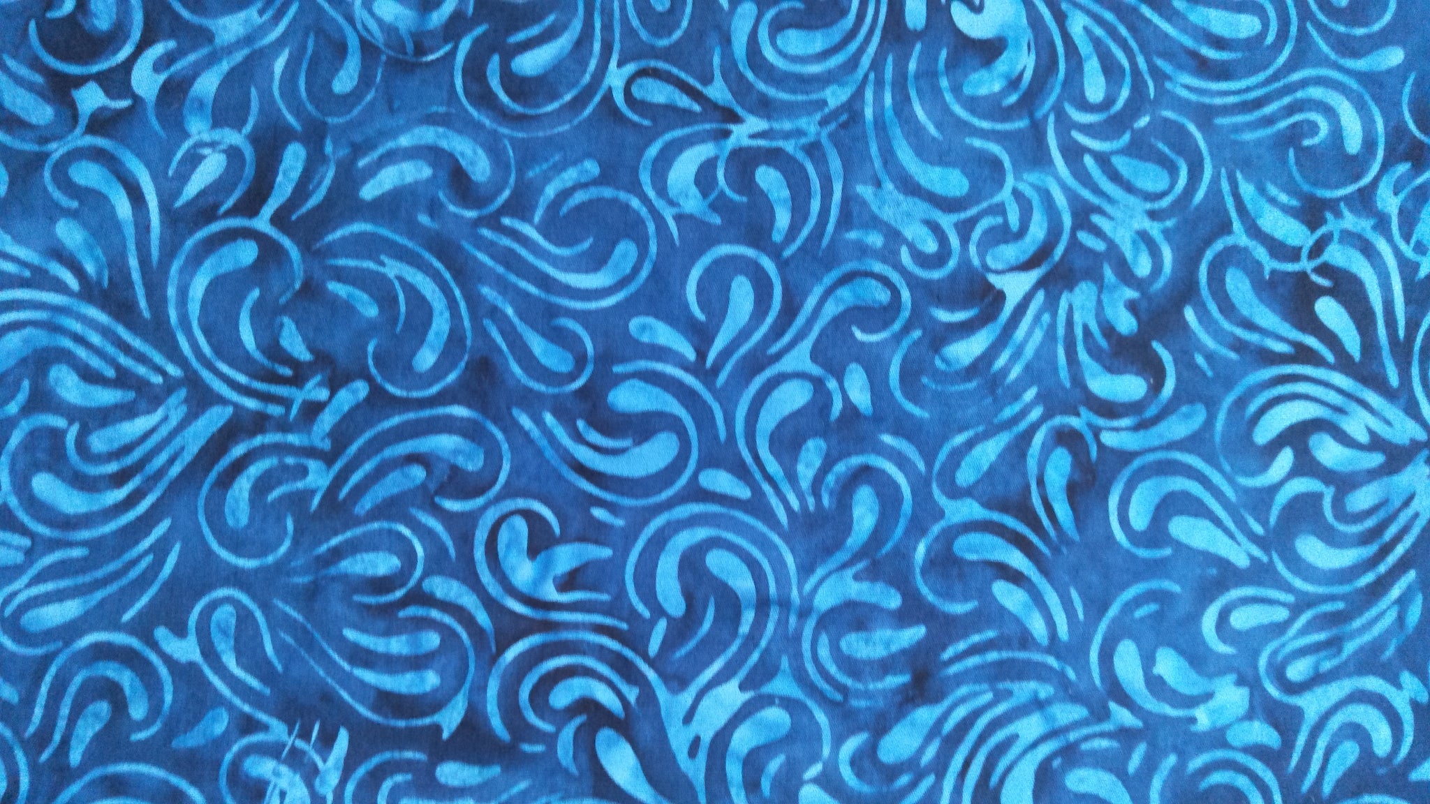 Batik Fabrics Blue with blue swirl