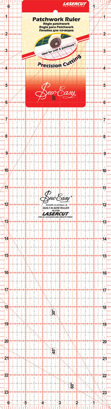 Quilting Rulers RULER QUILTERS 24IN X 6.5IN imperial