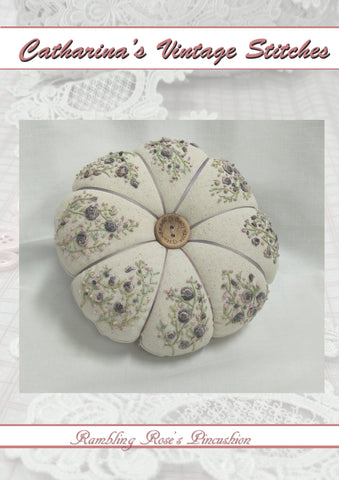 CVS STITCHERY Rambling Roses's Pincushion