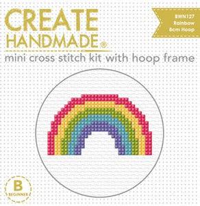 Cross Stitch  Create Hand Made Starter Hoops Rainbow