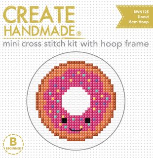 Cross Stitch  Create Hand Made Starter Hoops Donut